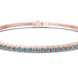 14kt Rose Gold Darcy Round Lab Diamond Tennis Bracelet (2 Ct. Tw.) side right image one