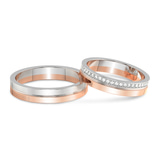 9ct Rose Gold Amour Couple Rings (1/8 Ct. Tw.) front image