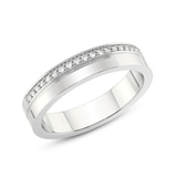 14ct White Gold Amour Couple Rings (1/8 Ct. Tw.) her top