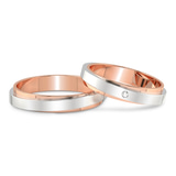 9ct Rose Gold Infinite Love Couple Rings (1/50 Ct. Tw.) front image
