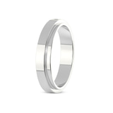 9ct White Gold Infinite Love Couple Rings (1/50 Ct. Tw.) her left