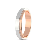 9ct Rose Gold Infinite Love Couple Rings (1/50 Ct. Tw.) her left
