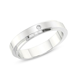 9ct White Gold Infinite Love Couple Rings (1/50 Ct. Tw.) her top