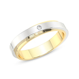 18kt Yellow Gold Infinite Love Couple Rings (1/50 Ct. Tw.) her top