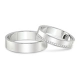Platinum Beau Couple Rings (1/10 Ct. Tw.) front image