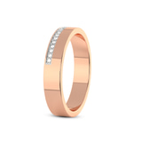9ct Rose Gold Beau Couple Rings (1/10 Ct. Tw.) her left