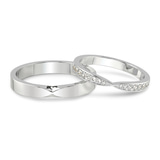 Platinum Everlasting Love Couple Rings (1/5 Ct. Tw.) front image