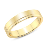 14kt Yellow Gold Forever Love Couple Rings top
