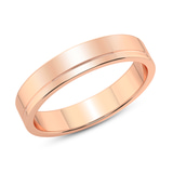 14kt Rose Gold Forever Love Couple Rings top