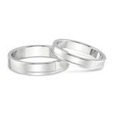 10kt White Gold Forever Love Couple Rings front image