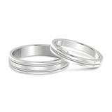 9ct White Gold Irreplaceable Love Couple Rings front image