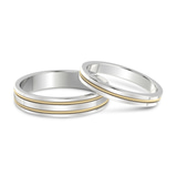 18ct Yellow Gold Irreplaceable Love Couple Rings front image