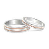 18ct Rose Gold Irreplaceable Love Couple Rings front image