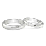 18kt White Gold Love Bond Couple Rings (1/20 Ct. Tw.) front image