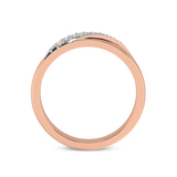 10kt Rose Gold Love Bond Couple Rings (1/20 Ct. Tw.) her right