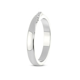 18kt White Gold Love Bond Couple Rings (1/20 Ct. Tw.) her left