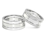 10kt White Gold Unfading Love Couple Rings (1/4 Ct. Tw.) front image