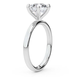2.02 Ct Round Cut Six Prong Solitaire 2mm Lab Diamond Ring in 14kt White Gold left
