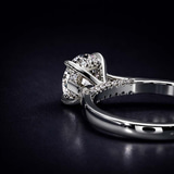 9ct Rose Gold Elsa Hidden Accents Solitaire Lab Diamond Ring color product image two