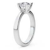 2.16 Ct PRINCESS Cut Jannel Tapering Solitaire Lab Diamond Ring in 14kt White Gold left