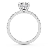 4.34 Ct PRINCESS Cut Venetia Half Eternity Lab Diamond Ring in Platinum right