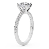 4.34 Ct PRINCESS Cut Venetia Half Eternity Lab Diamond Ring in Platinum left