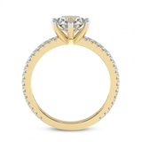 3.40 Ct Round Cut Zoey Six Prong Eternity Lab Diamond Ring in 14kt Yellow Gold right