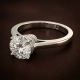 14kt White Gold Siran Secret Halo Lab Diamond Ring color product image one