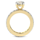 3.94 Ct Cushion Cut Madeline Full Eternity Lab Diamond Ring in 18kt Yellow Gold right