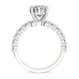 4.31 Ct Pear Cut Danica Side Oval Lab Diamond Eternity Ring in 14kt White Gold right