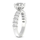 4.31 Ct Pear Cut Danica Side Oval Lab Diamond Eternity Ring in 14kt White Gold left