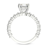 5.76 Ct Princess Cut Lillian Side Oval Lab Diamond Eternity Ring in 18kt White Gold right