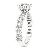 5.76 Ct Princess Cut Lillian Side Oval Lab Diamond Eternity Ring in 18kt White Gold left