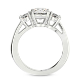 2.48 Ct Oval Cut Bethany Three Stone Side Oval Lab Diamond Ring in Platinum right