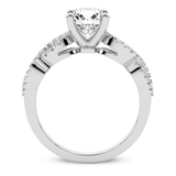 3.67 Ct Radiant Cut Lorene Twisted Shank Lab Diamond Ring in Platinum right