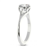 1.37 Ct Round Cut Cynthia Split Shank Lab Diamond Ring in 14kt White Gold left