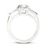 5.84 Ct MARQUISE Cut Madison Three Stone Side Baguette Lab Diamond Ring in 10kt White Gold right