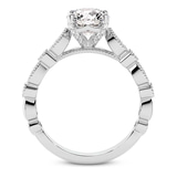 1.31 Ct Round Cut Filippa Milgrain Lab Diamond Ring in 18kt White Gold right
