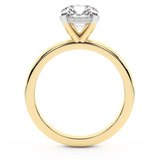 2.85 Ct Cushion Cut Mildred Hidden Halo Solitaire Lab Diamond Ring in 14kt Yellow Gold right
