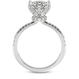 2.04 Ct Round Cut Mereia Secret Halo Lab Diamond Ring in 18kt White Gold right