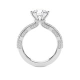 3.64 Ct Asscher Cut Regalia Milgrain Lab Diamond Ring in Platinum right