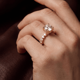 9ct Yellow Gold Caitronia Floating Side Stones Lab Diamond Ring model image