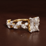 14kt White Gold Hester Petite Side Stone Lab Diamond Ring color product image one