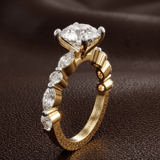 18kt Rose Gold Pamela Eternity Side Stone Lab Diamond Ring color product image one