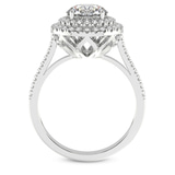 3.74 Ct Round Cut Arya Double Halo Lab Diamond Ring in 14kt White Gold right