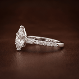 10kt Yellow Gold Opalina Charm Side Stone Lab Diamond Ring color product image two