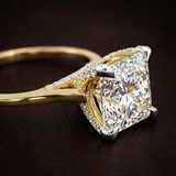14kt Rose Gold Agnes Criss cross Prong Solitaire 1.5mm Lab Diamond Ring color product image two