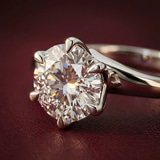 18kt Rose Gold Seraphina Twist Prongs Solitaire 1.5mm Lab Diamond Ring color product image one