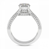 2.82 Ct Round Cut Idris Secret Halo Lab Diamond Ring in 14kt White Gold right