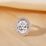 18ct Yellow Gold Amarya Secret Double Halo Lab Diamond Ring model image